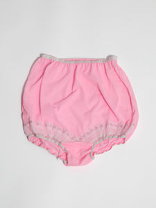 1960's Hot Pink Lacy High Waist Panties