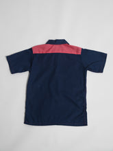 Load image into Gallery viewer, 1970&#39;s Blue and Pink Cotton Collared Top