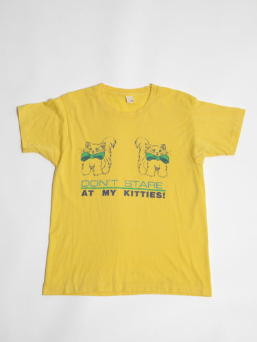 1970's Yellow Kitty Graphic Tee