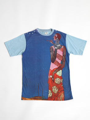 1970’s Blue Flapper Graphic Tee