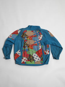 1960’s Blue Customized Jacket with Patchwork Print