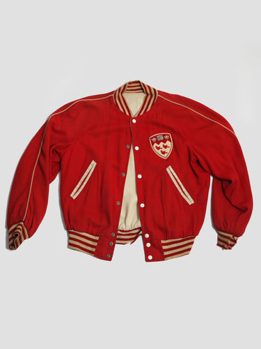 Late 1940's Reversible Red McGill University Class Bomber