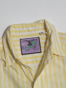 1990s Pale Yellow Striped Shirt