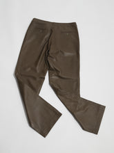 Load image into Gallery viewer, 1990&#39;s Olive Green Leather Pants