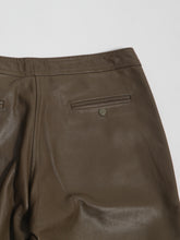 Load image into Gallery viewer, 1990&#39;s Olive Green Leather Pants