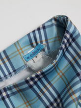 Load image into Gallery viewer, 1990&#39;s Le Chateau Blue Plaid Stretch Flare Pants