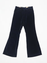 Load image into Gallery viewer, 1960&#39;s Deep Blue Velvet Flare Pants