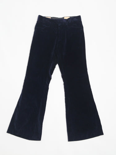 1960's Deep Blue Velvet Flare Pants
