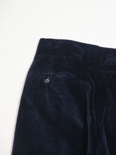 Load image into Gallery viewer, 1960&#39;s Deep Blue Velvet Flare Pants