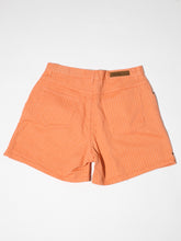 Load image into Gallery viewer, 1990&#39;s Peach Bill Blass Striped Denim Shorts