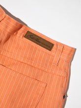 Load image into Gallery viewer, 1990&#39;s Peach Bill Blass Striped Denim Shorts