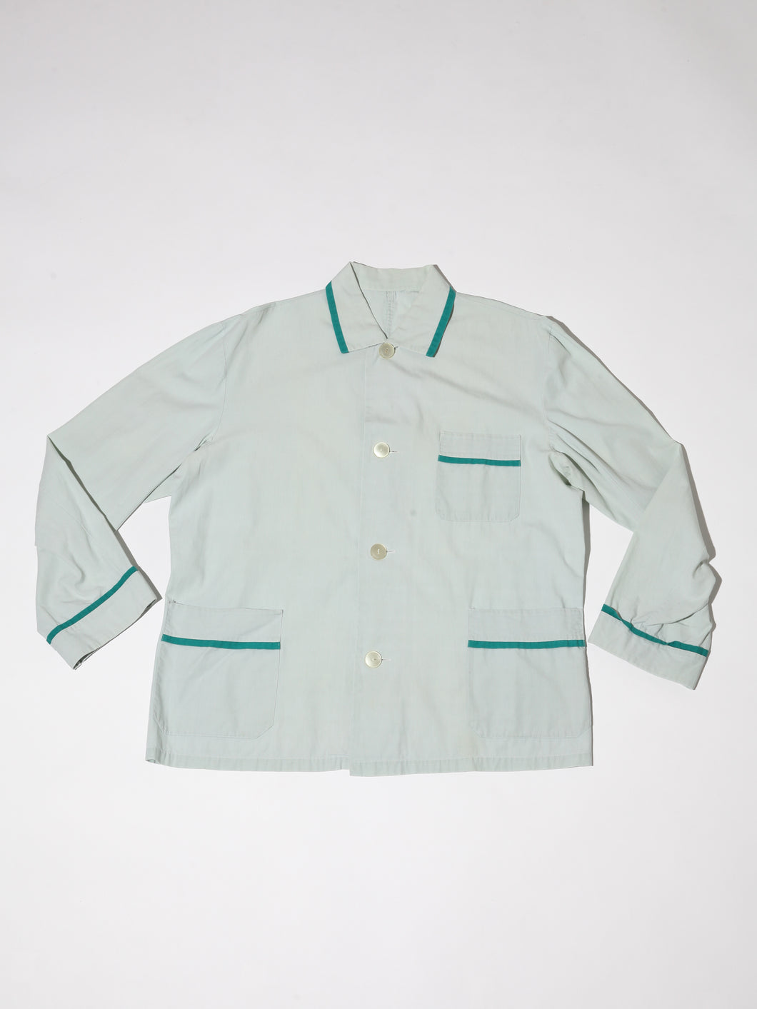 1950's Pale Blue Button Down Pyjama Top