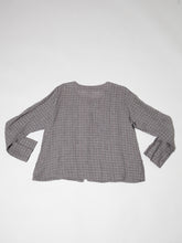 Load image into Gallery viewer, FLAX Linen Jacket with Grey and Pink Grid