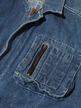 Load image into Gallery viewer, 1980&#39;s Bomber Style Denim Vest