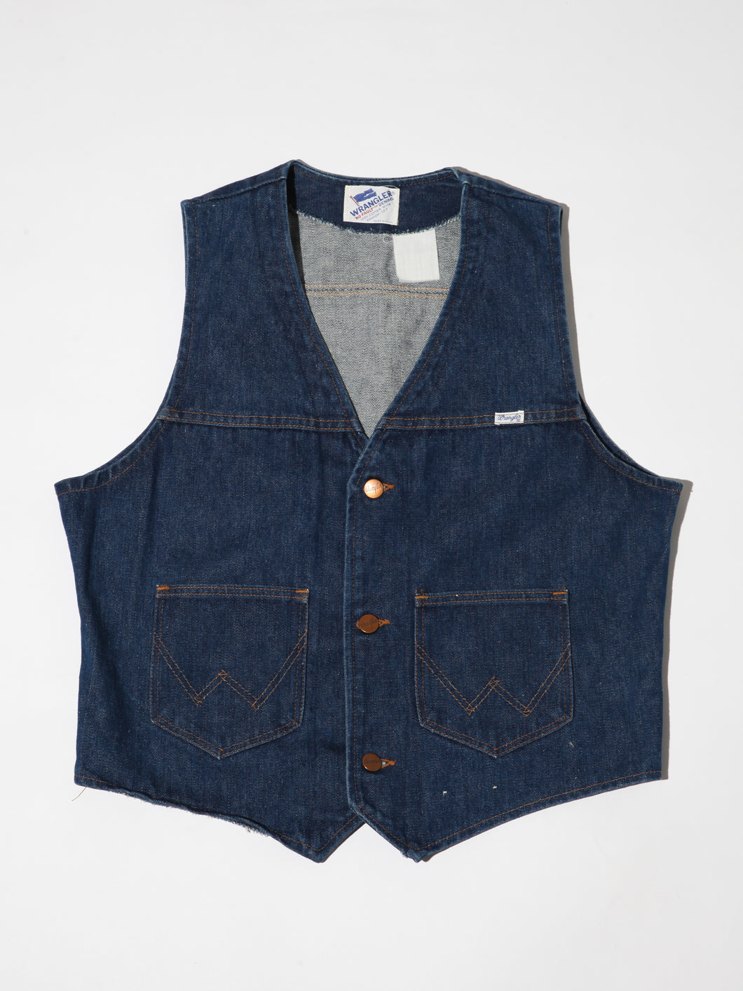 1970's Wrangler Denim Vest Sanforized