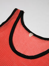 Load image into Gallery viewer, 1970&#39;s Coral and Black Mesh Tank