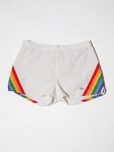 1980's OP Ocean Pacific Rainbow Swim Trunks