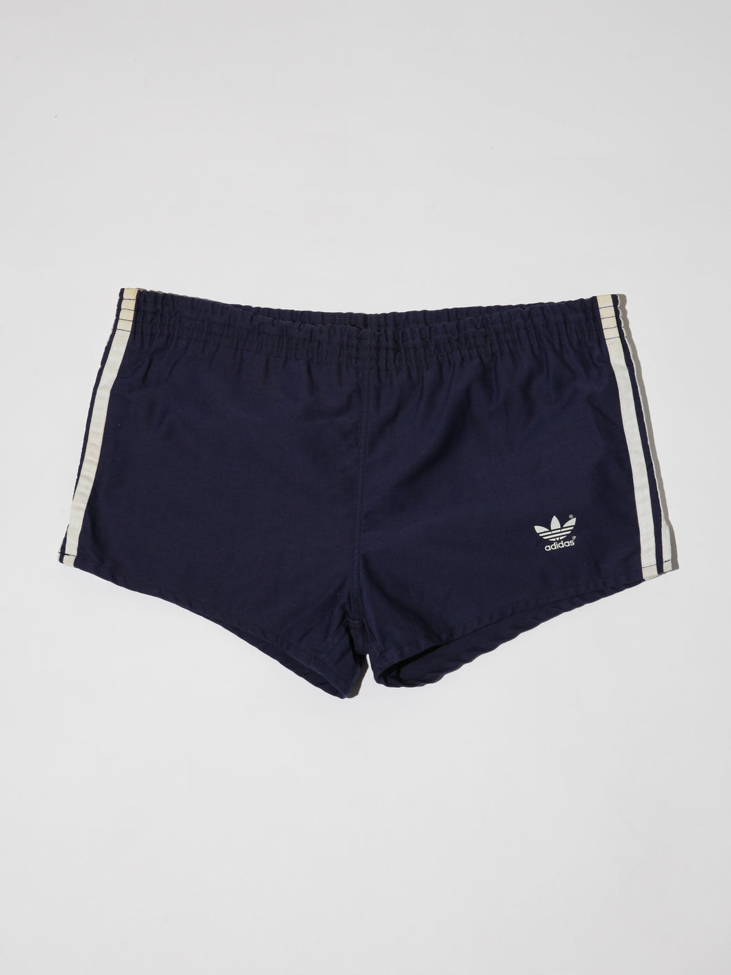 1970's Adidas Navy Blue Stripe Sport Shorts