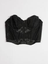Load image into Gallery viewer, 1980&#39;s Black Lace Bustier 38B