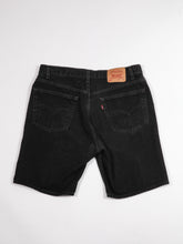 Load image into Gallery viewer, 38W 1990&#39;s Levi&#39;s 505 Black Denim Shorts