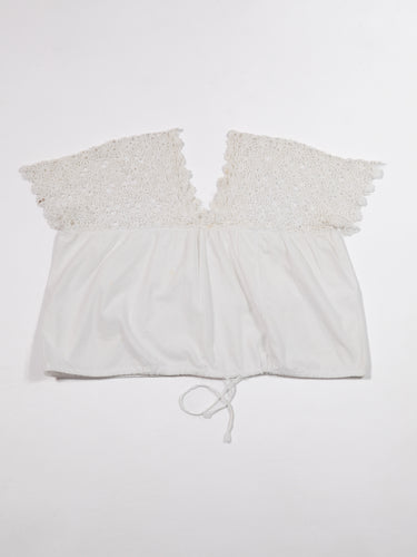 Antique White Crochet Lace Corset Cover