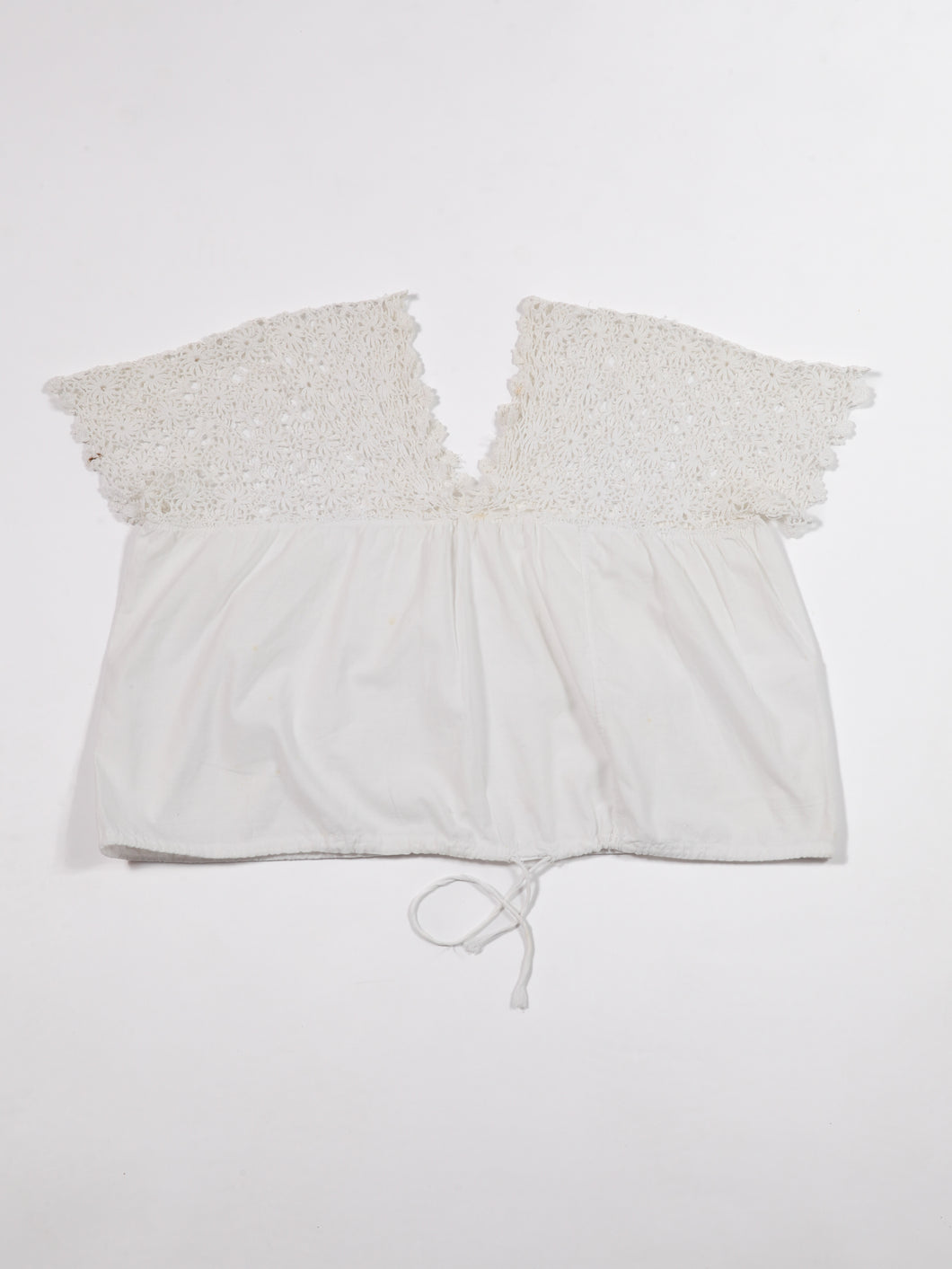 Antique White Crochet Lace Corset Cover
