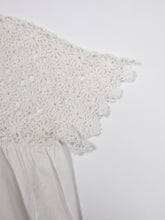 Load image into Gallery viewer, Antique White Crochet Lace Corset Cover
