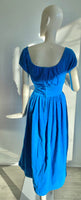 1970s Blue fine wale corduroy dress