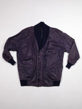 Load image into Gallery viewer, 1980&#39;s Gianni Versace Purple Calfskin Jacket