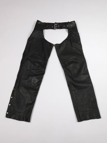 1990's Black Leather Chaps