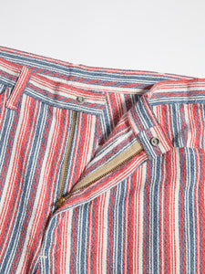 1960's Blue, Red and White Striped Cotton Pants