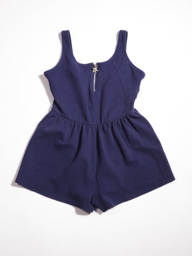 1990's Navy Ribbed Swim Romper