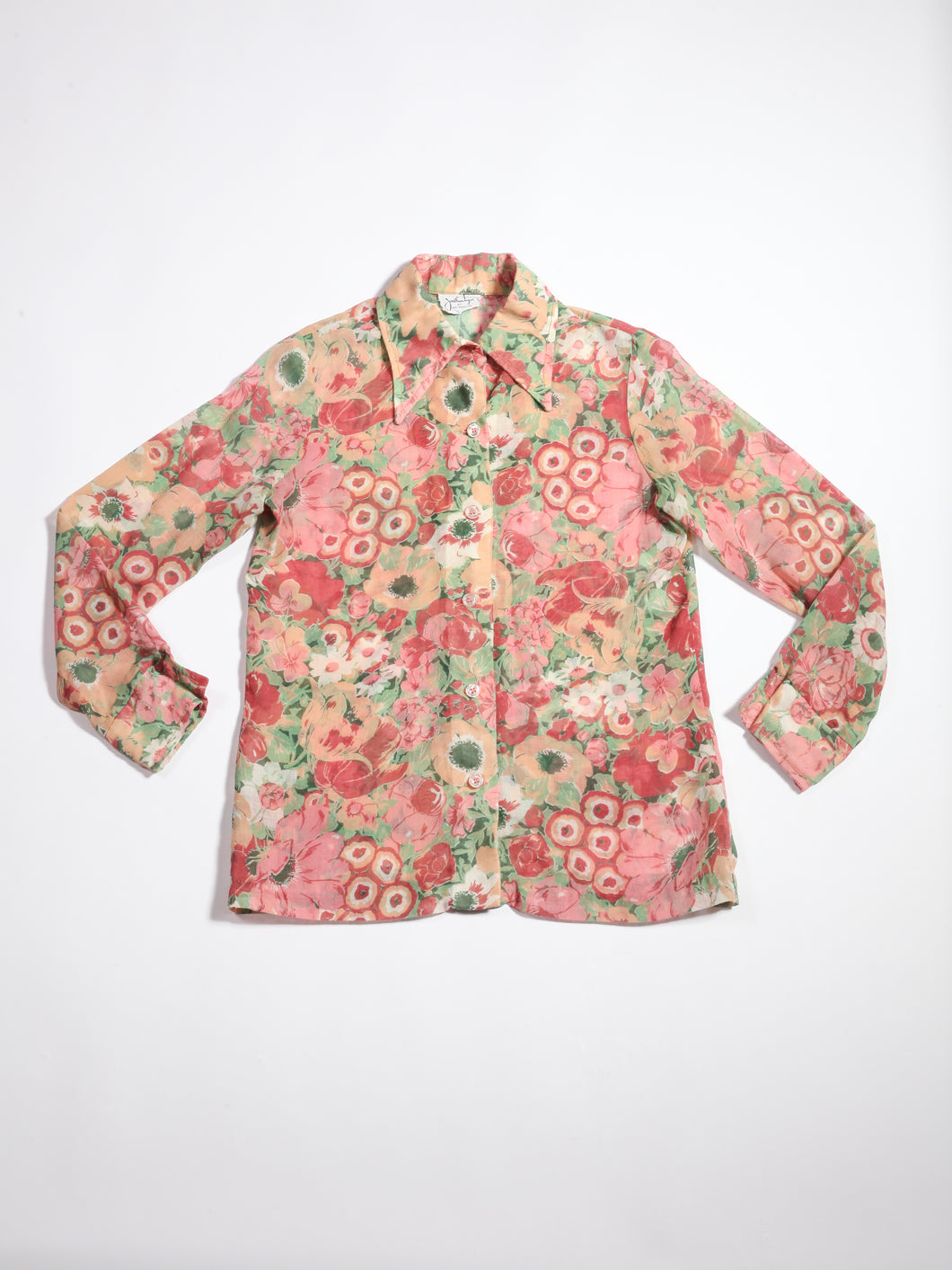 1970's Jonathan Logan Sheer Floral Suit Set