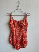 Load image into Gallery viewer, 1960's Red, Orange and White One Piece Swimsuit