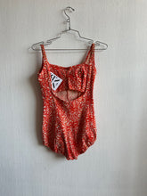 Load image into Gallery viewer, 1960's Red, Orange and White One Piece Swimsuit