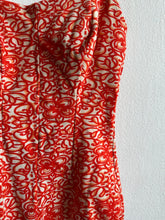 Load image into Gallery viewer, 1960's Red, Orange and White One Piece Swimsuit