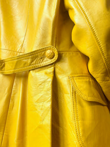 1960/70s Bright Yellow Leather jacket