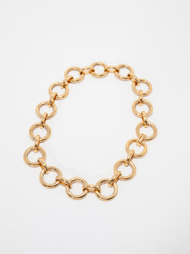 Nina Ricci Gold Tone Circle Necklace