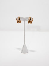 Load image into Gallery viewer, 1980&#39;s Nina Ricci Gold and Garnet Tone Clip Earrings
