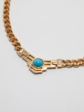 Load image into Gallery viewer, 1980 Givenchy Deco Southwestern Style Gold Tone Chain Necklace