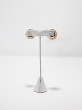 Load image into Gallery viewer, 1960&#39;s Gold Tone Floral Wire Stud Earrings