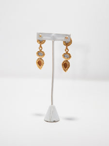 1980's Norma Jean Aurora Glass Drop Earrings