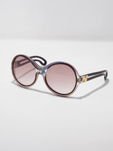 Load image into Gallery viewer, 1970&#39;s Nina Ricci &quot;N&quot; Blue Gradient Sunglasses