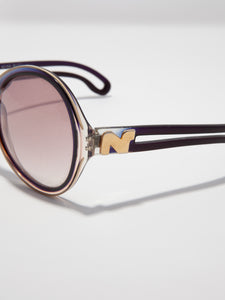 1970's Nina Ricci "N" Blue Gradient Sunglasses