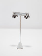Load image into Gallery viewer, Vintage Silver Rhinestone Spider Stud Earrings