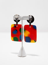 Load image into Gallery viewer, 1980&#39;s Marion Godart Multi Plastic Earrings