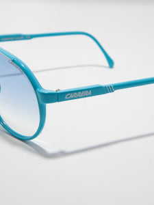 1980's Carrera Bright Blue Aviator Sunglasses