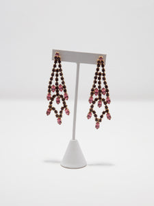 1970's Silver Chainmail Disco Earrings