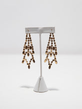 Load image into Gallery viewer, 1960&#39;s Magenta and Pink Rhinestone Chandelier Earrings