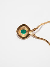 Load image into Gallery viewer, Vintage Nina Ricci Gold Crystal and Emerald Clip Earring and Necklace Set